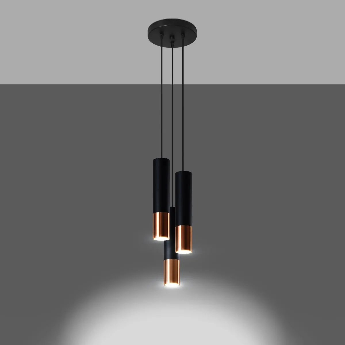 Sollux Lighting Pendant lamp steel Loopez modern Design GU10 - Pendant Lights
