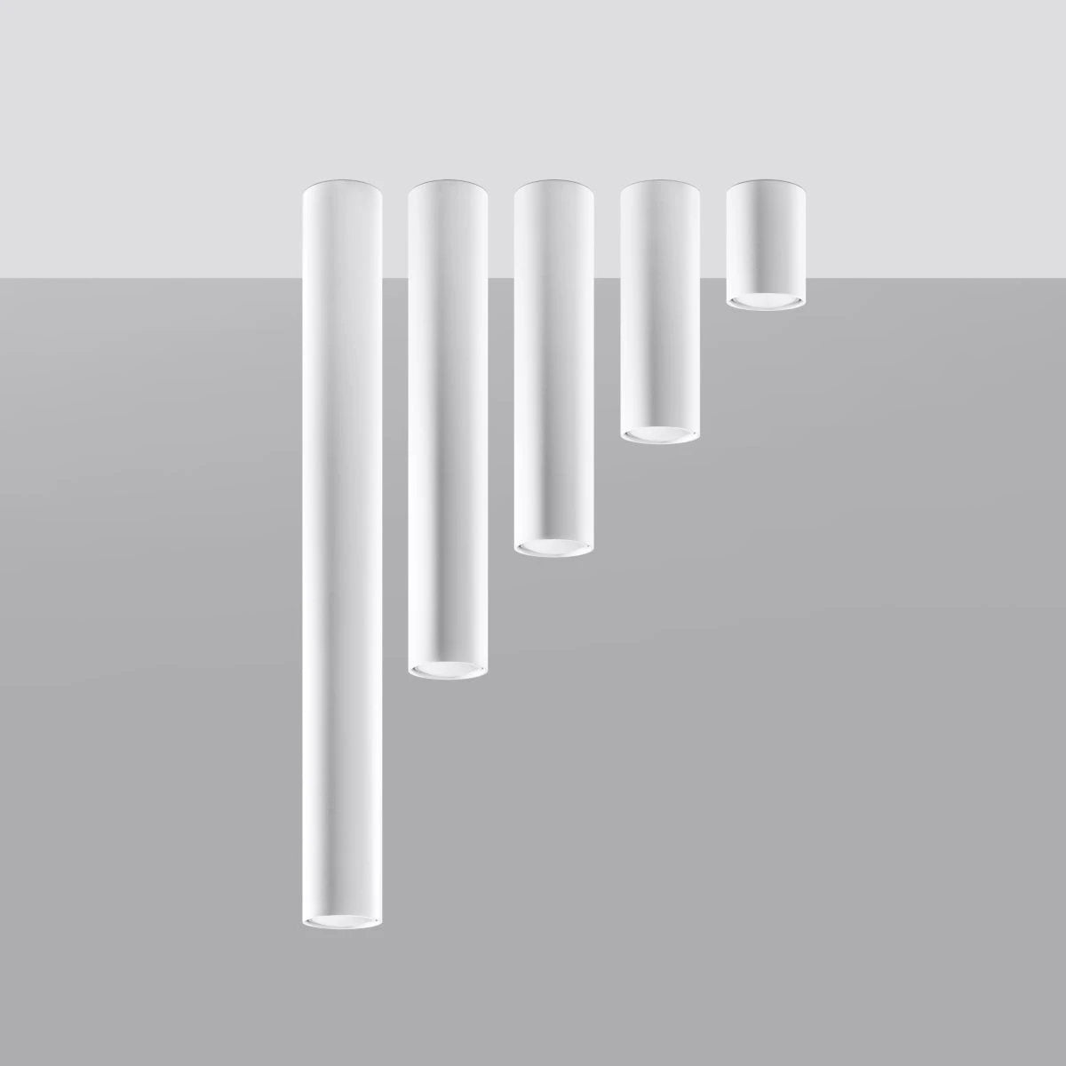 Lagos Ceiling Lamp 60cm White Steel GU10 Hallway by Sollux Lighting