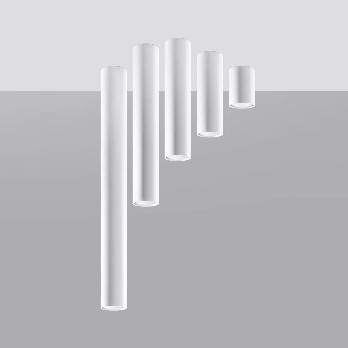 Lagos Ceiling Lamp 60cm White Steel GU10 Hallway by Sollux Lighting