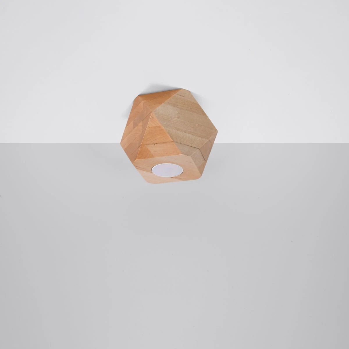 Sollux Lighting Woody Ceiling Light 12cm Geometric Wood Home - Ceiling Lights