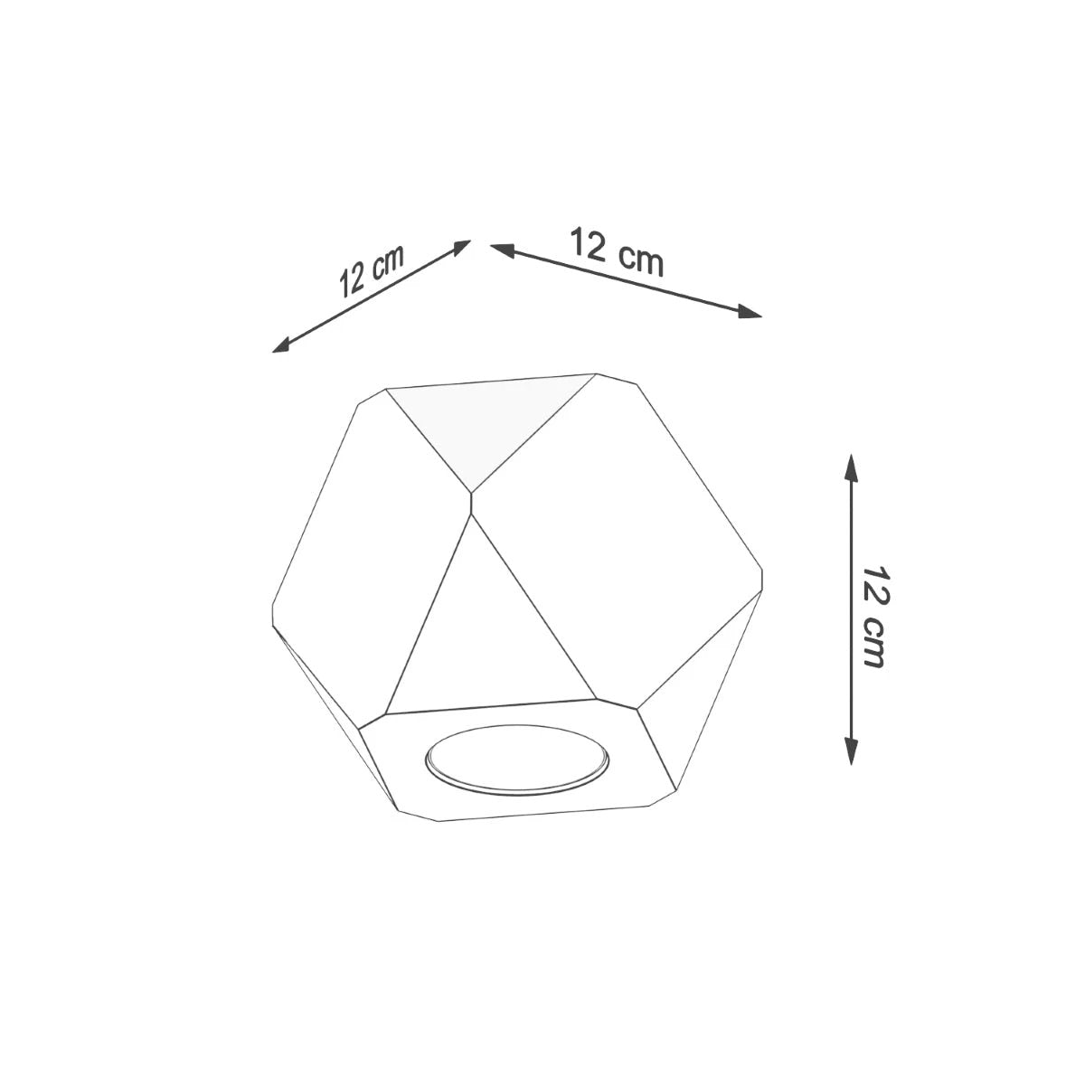 Sollux Lighting Woody Ceiling Light 12cm Geometric Wood Home - Ceiling Lights