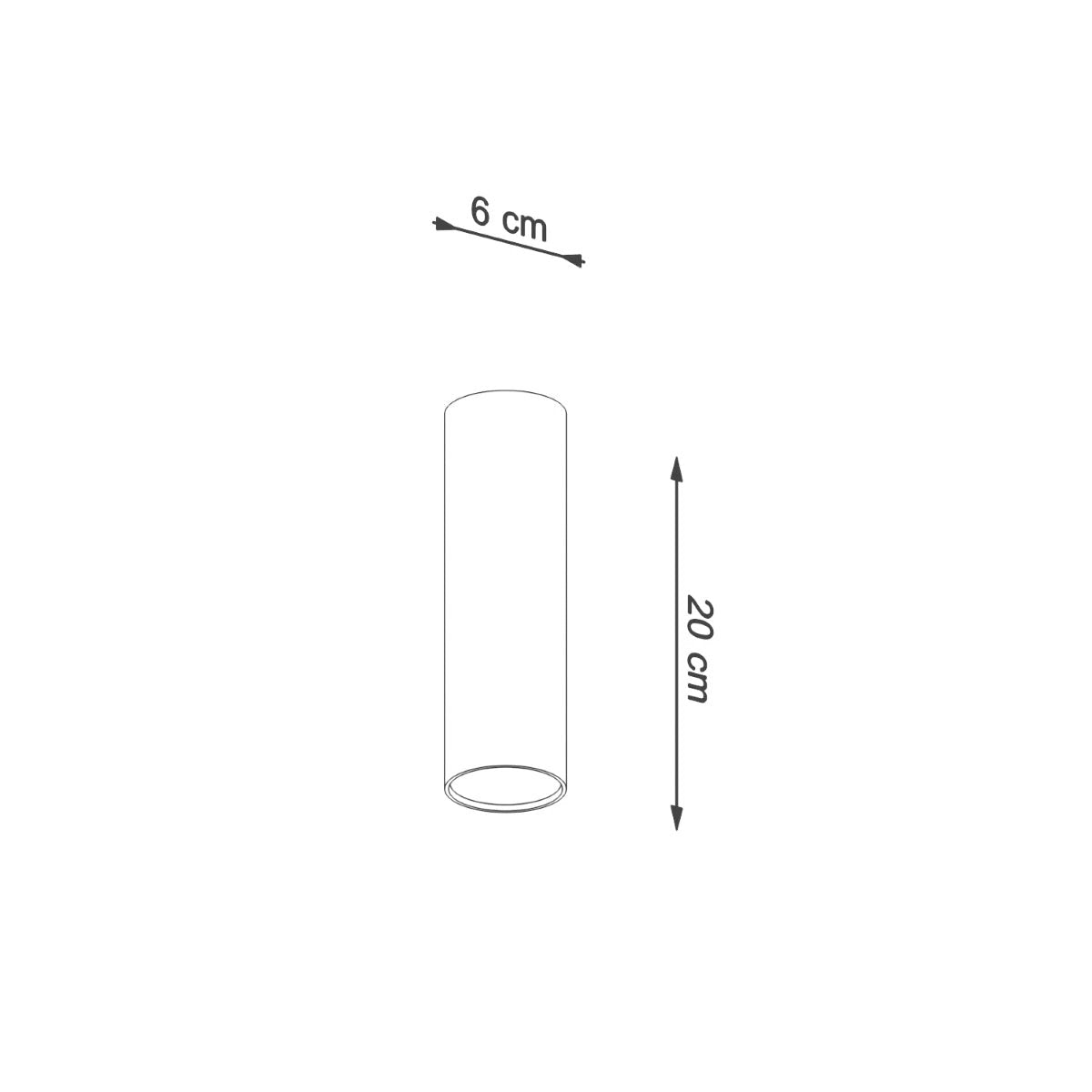Sollux Lighting Lagos Steel Ceiling Lamp 6x6x20cm GU10 Home - Ceiling Lights