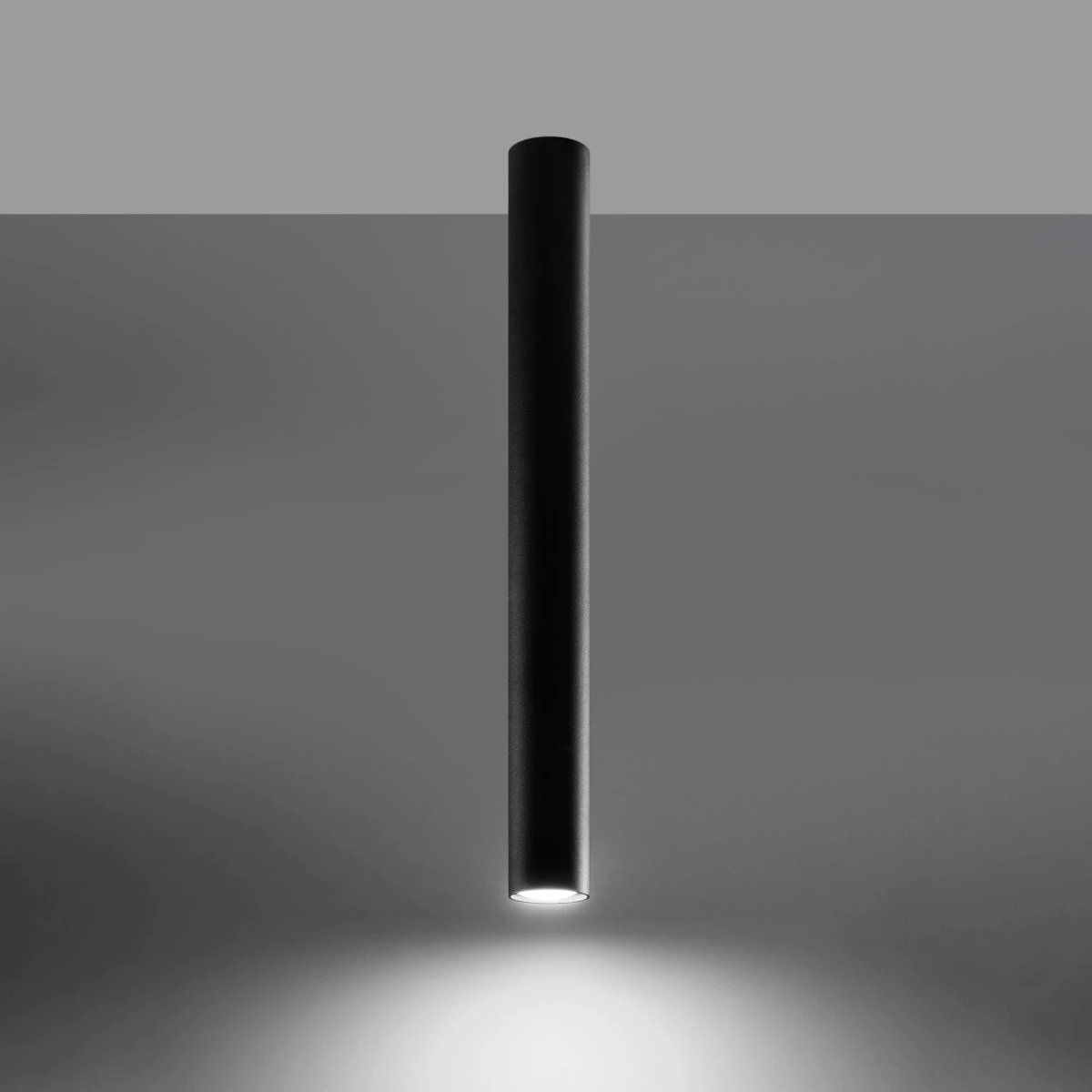 Sollux Lighting Lagos Black Steel Ceiling Lamp GU10 6x6x60 cm Modern Design For Living Rooms And Hallways - Ceiling Lights