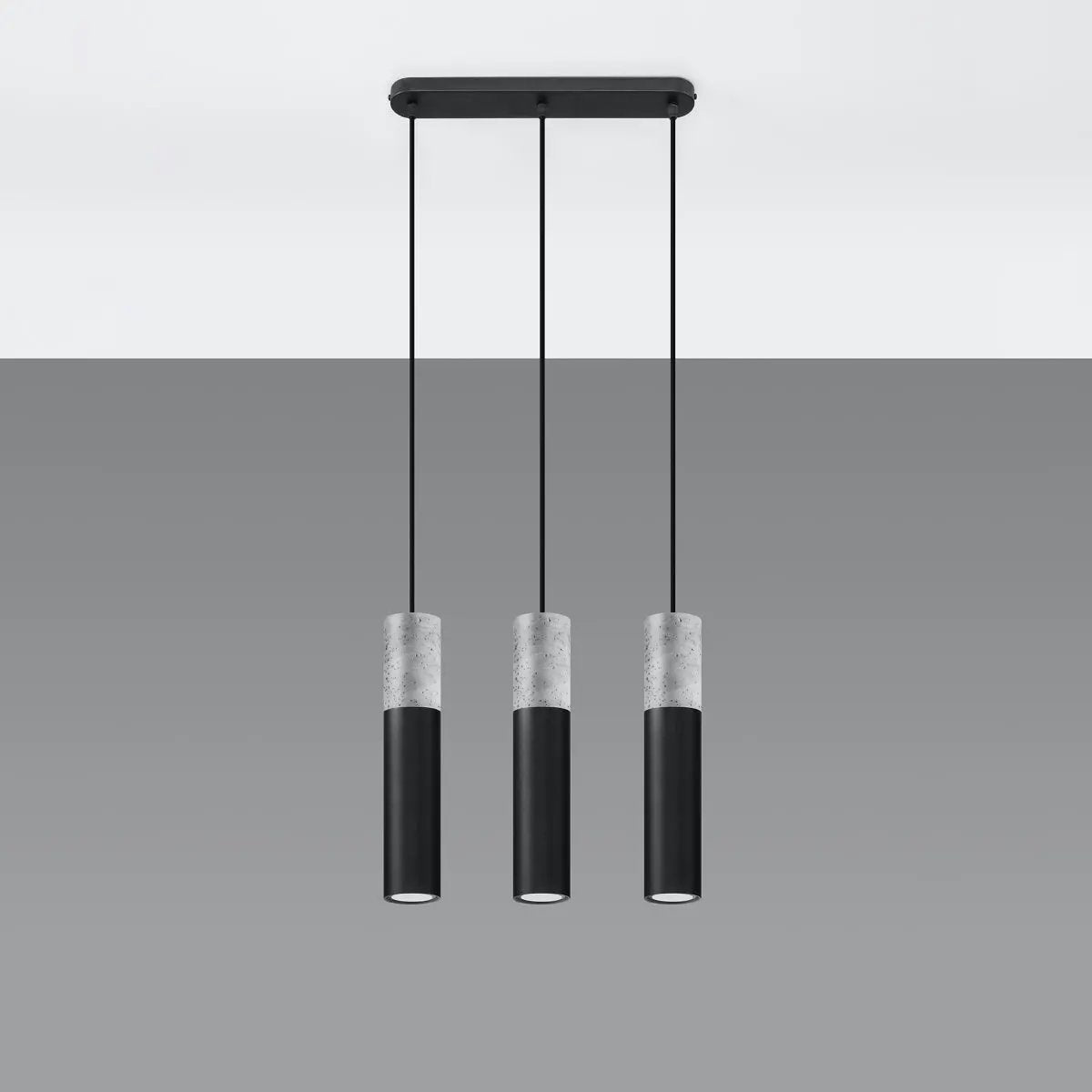 Sollux Lighting Pendant lamp Steel, concrete Borgio modern Design GU10 - Pendant Lights