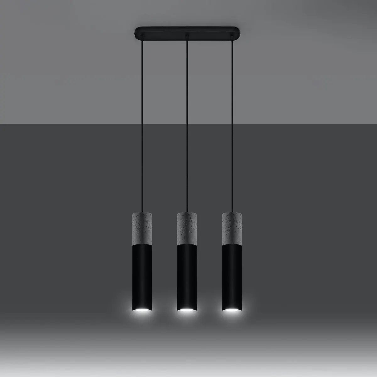 Sollux Lighting Pendant lamp Steel, concrete Borgio modern Design GU10 - Pendant Lights