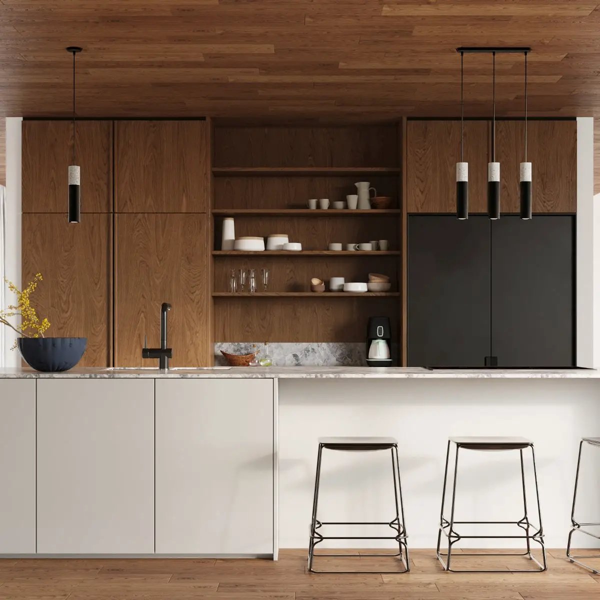 Sollux Lighting Pendant lamp Steel, concrete Borgio modern Design GU10 - Pendant Lights