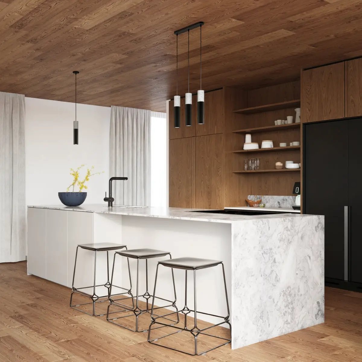 Sollux Lighting Pendant lamp Steel, concrete Borgio modern Design GU10 - Pendant Lights