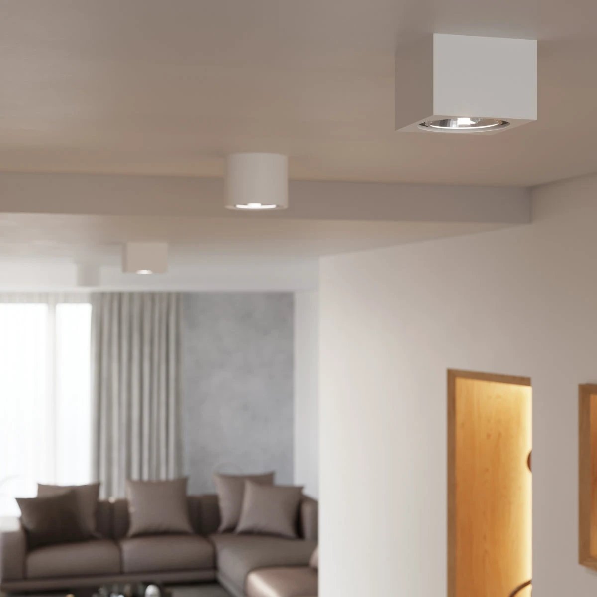 Sollux Lighting Seida Ceramic Ceiling Light 14cm Square Home - Ceiling Lights