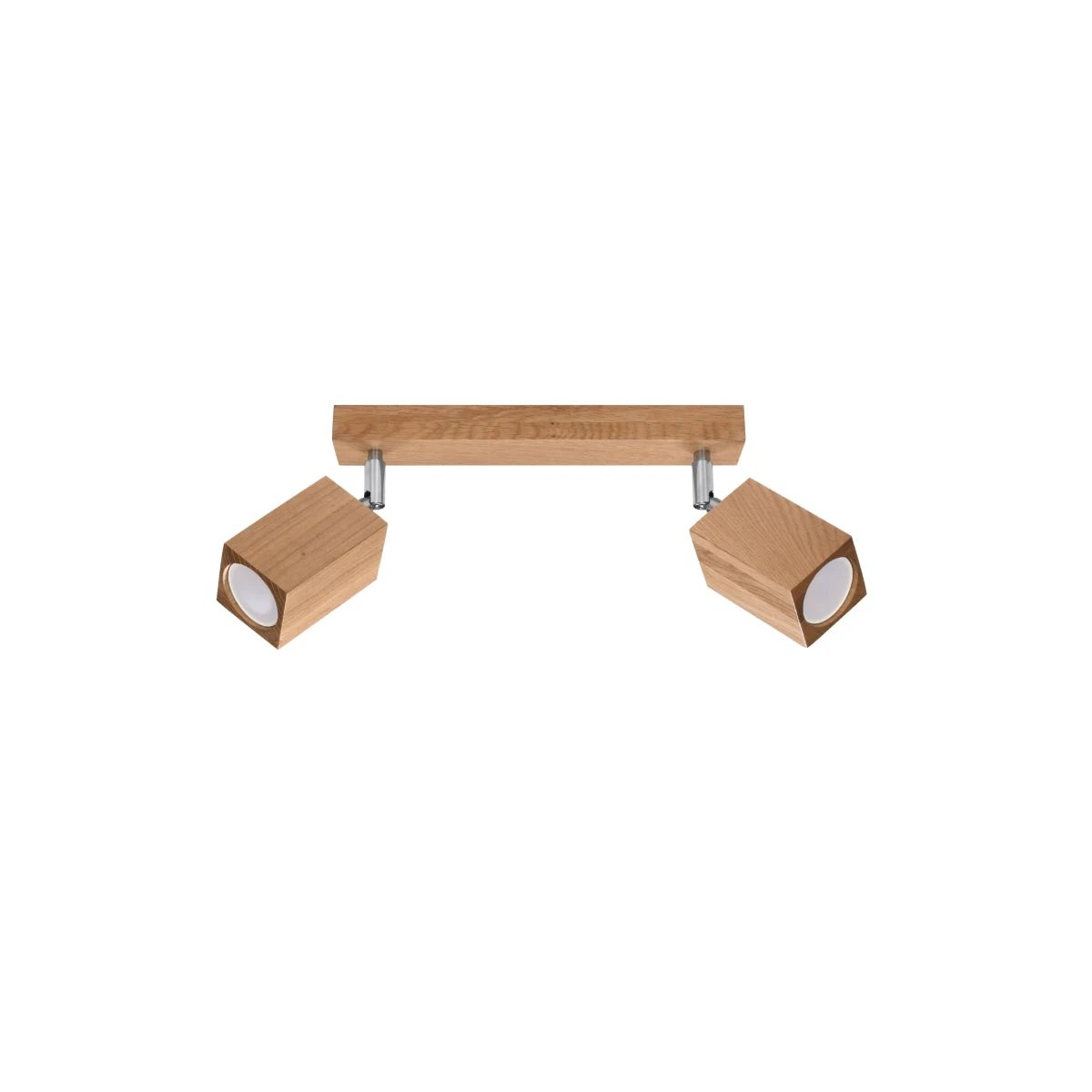Sollux Lighting Scandi Oak Ceiling Spotlight 30x5x20cm TwoHeadGU10 - Ceiling Lights
