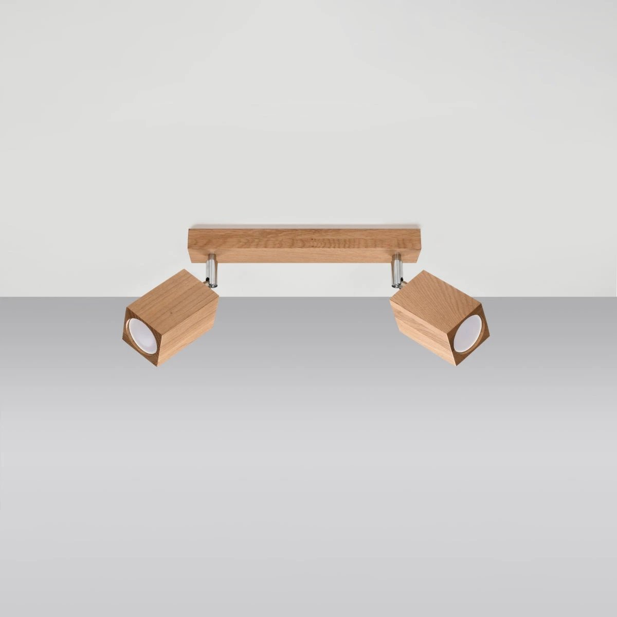 Sollux Lighting Scandi Oak Ceiling Spotlight 30x5x20cm TwoHeadGU10 - Ceiling Lights