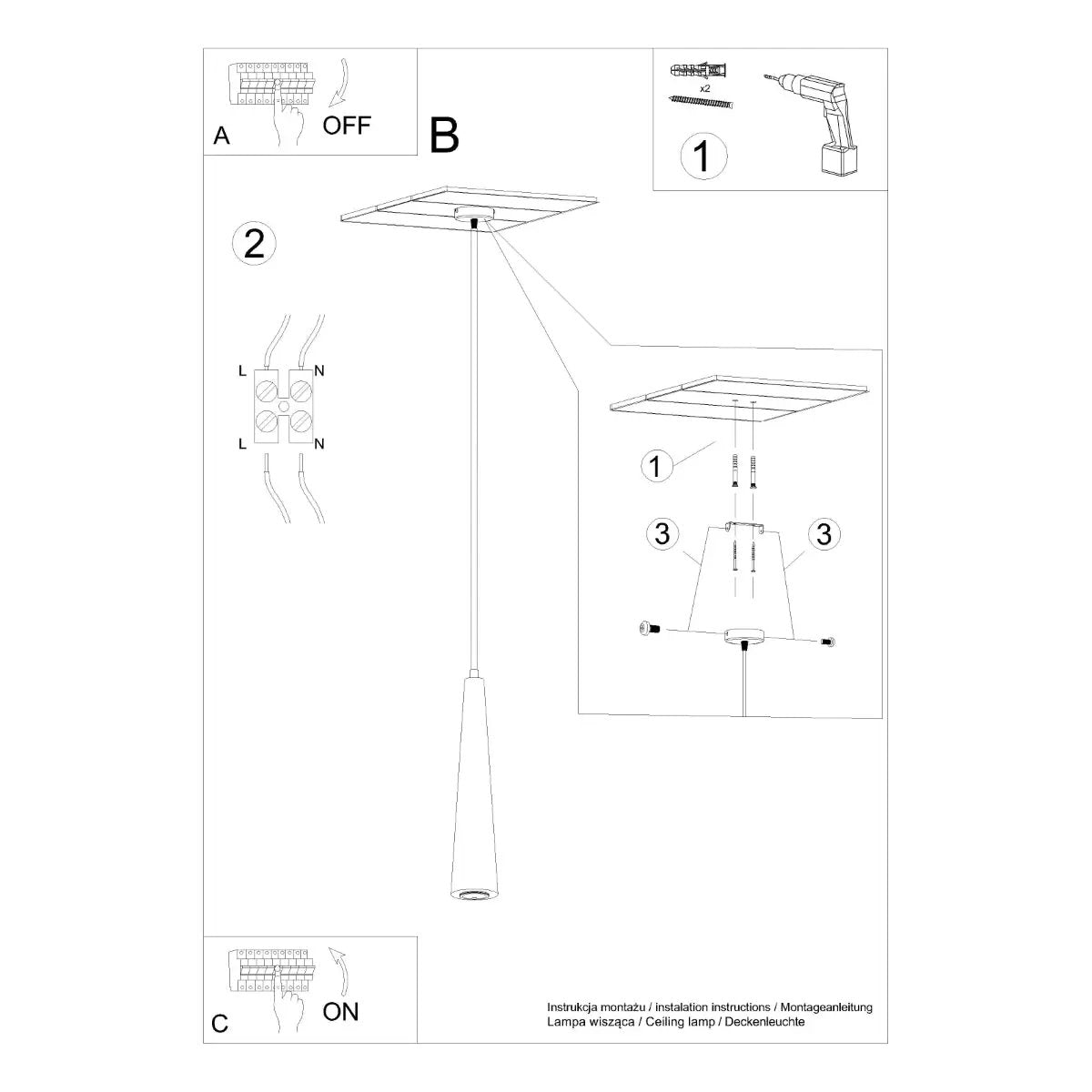 Sollux Lighting Pendant lamp wood Sula Scandinavian Design GU10 - Pendant Lights