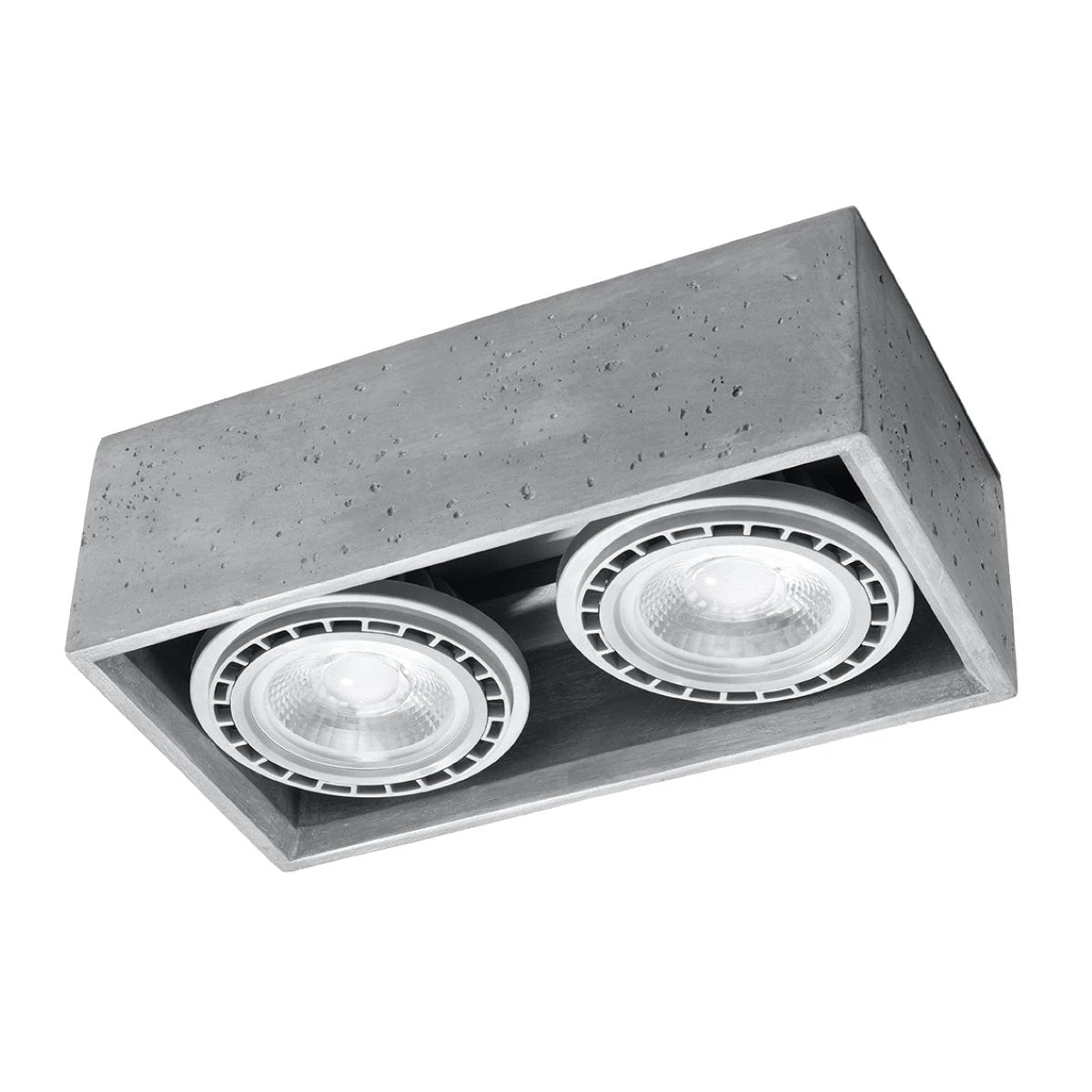 Concrete Ceiling Light 27x14x9cm Dual GU10 Indoor by Sollux Lighting