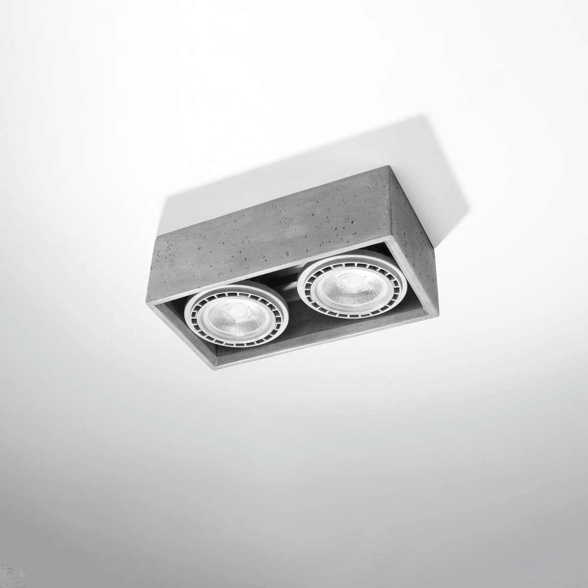 Concrete Ceiling Light 27x14x9cm Dual GU10 Indoor by Sollux Lighting