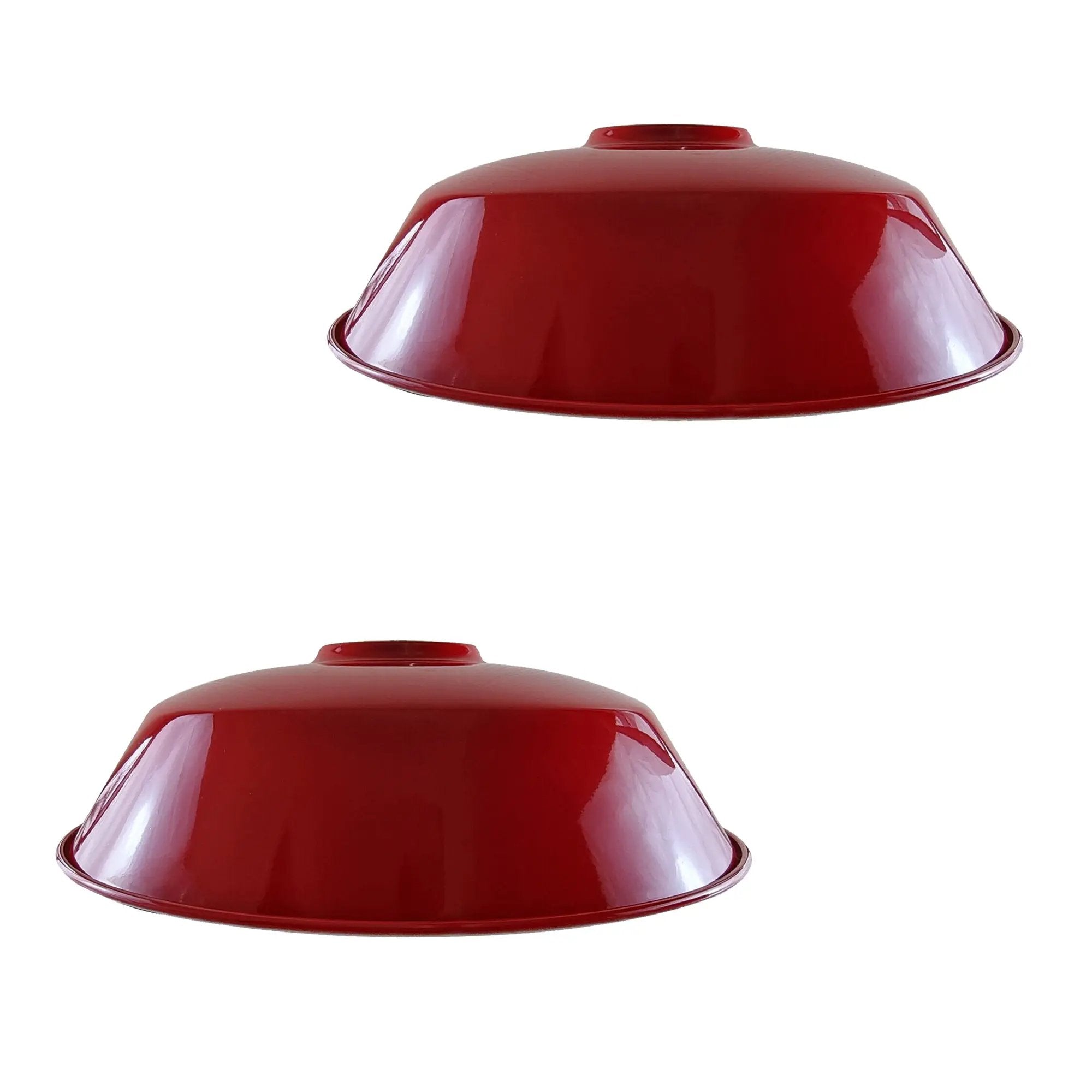 LEDSONE 2 Pack Burgundy Retro Vintage Lampshade Easy Fit E27/B22 Base Industrial Pendant - Pendant Lights