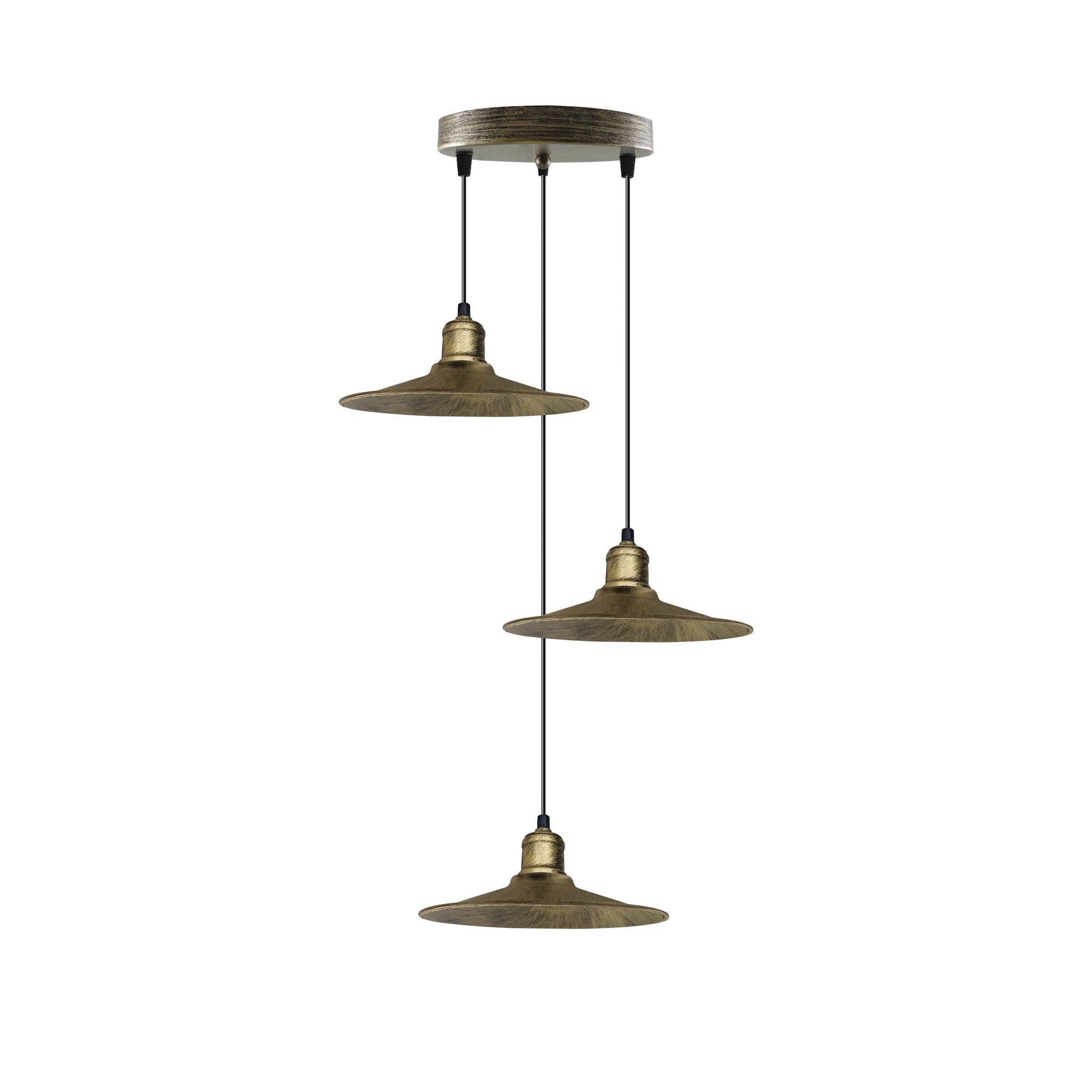 Brass Pendant Light 22cm Three Head Home Decor by LEDSONE