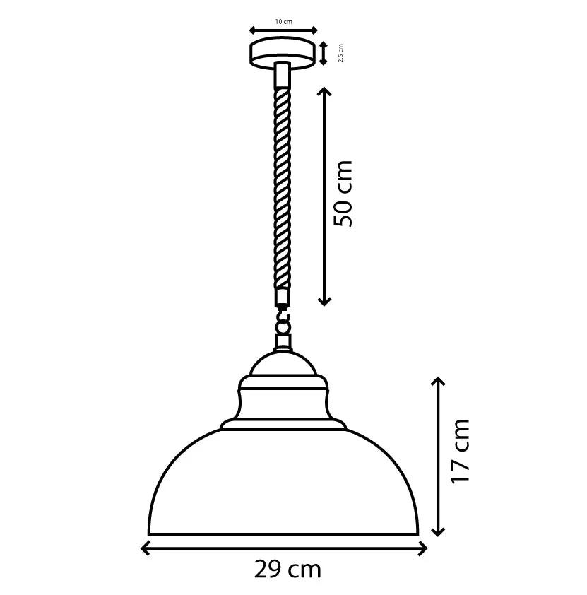 LEDSONE Vintage Industrial Curvy Metal Ceiling Pendant Lamp Lighting E27 Edison - Pendant Lights