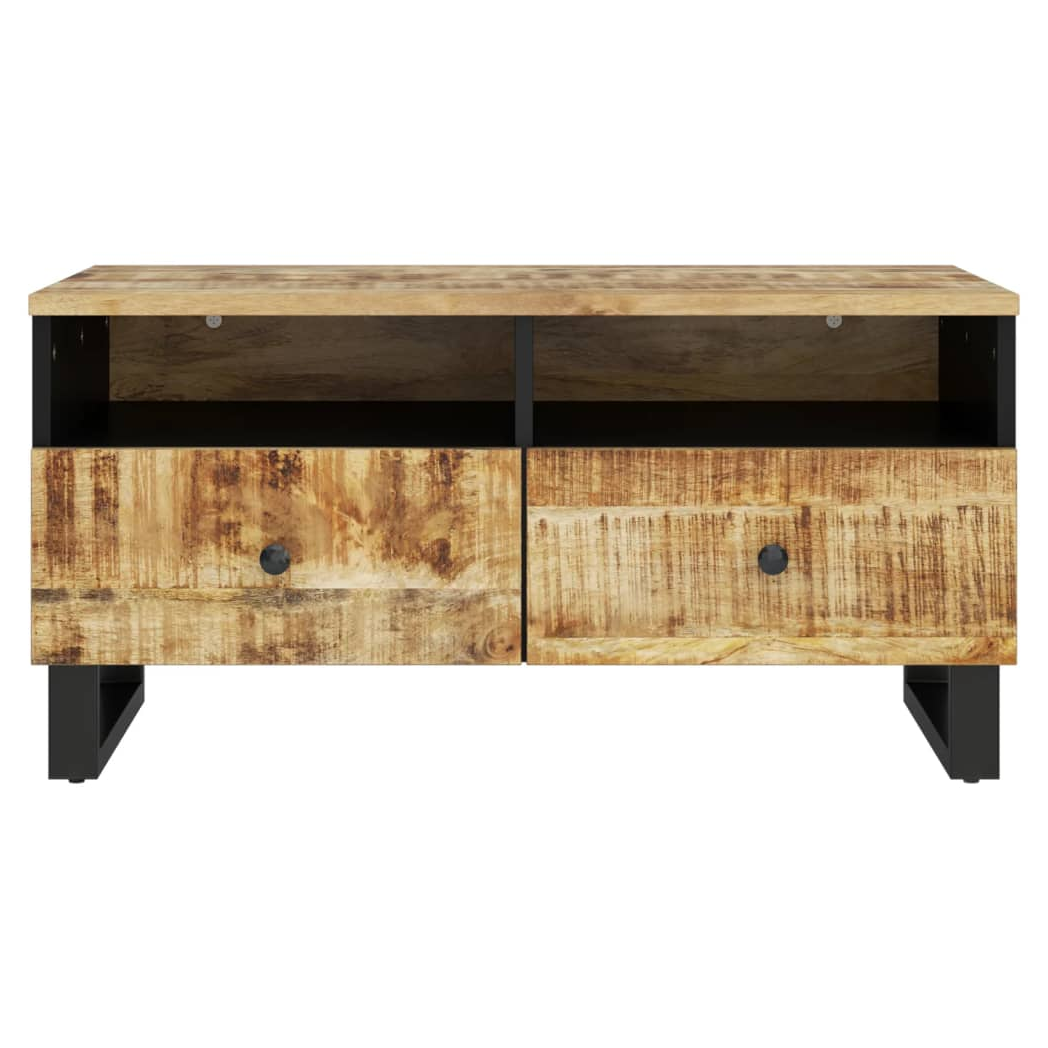 vidaXL VidaXL Coffee Table 80x54x40 cm Solid Mango Wood and Engineered Wood with Rustic Finish for Living Room - Coffee Table