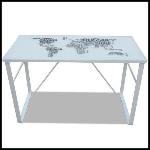 vidaXL Rectangular Desk with Map Pattern - Desk