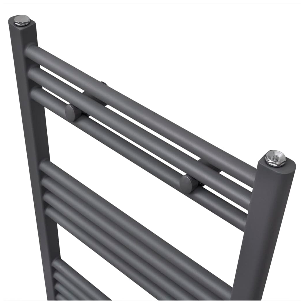 vidaXL Quality Grey Towel Rail Radiator 480x480mm Dual Purpose Hydronic Heating For Bathroom - Radiator