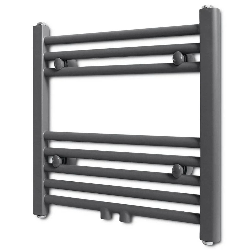 vidaXL Quality Grey Towel Rail Radiator 480x480mm Dual Purpose Hydronic Heating For Bathroom - Radiator