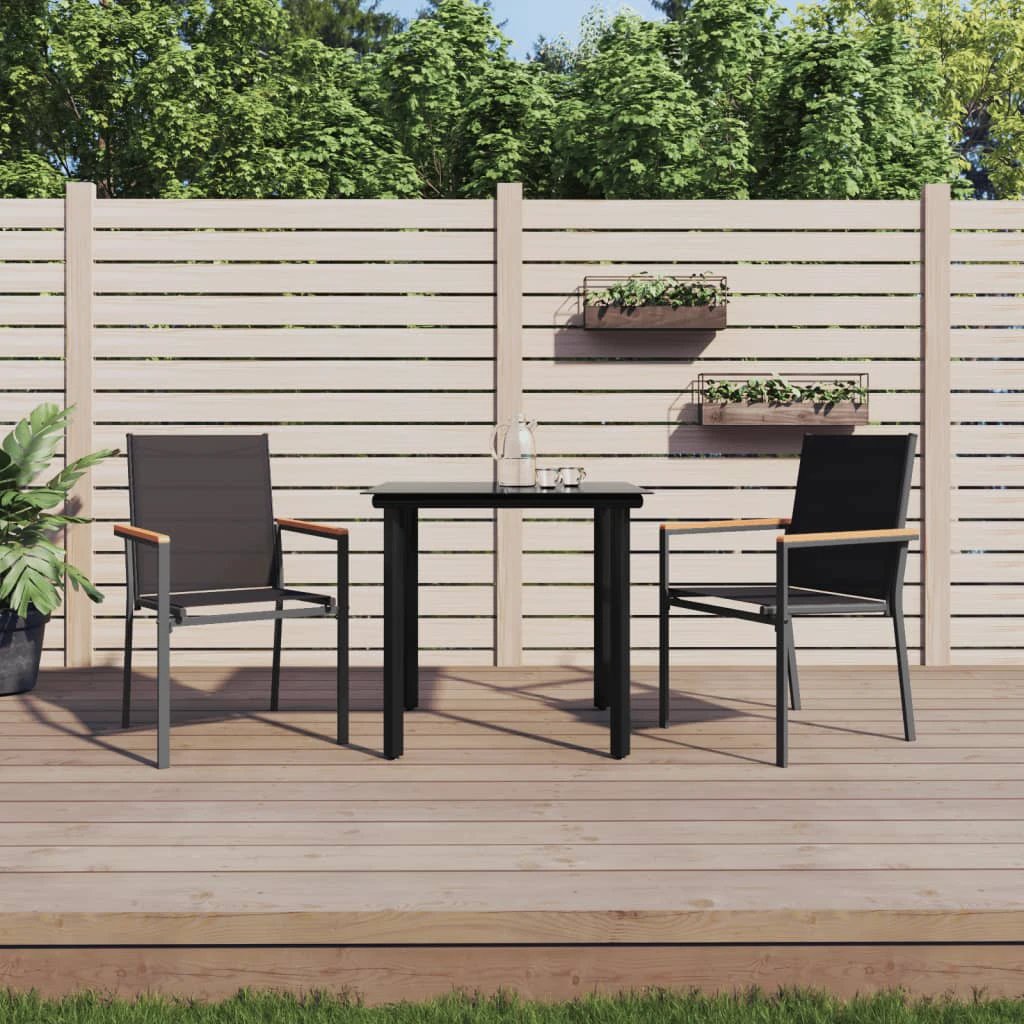 vidaXL VidaXL Garden Dining Set 3 Piece Textilene and Steel - Garden Set