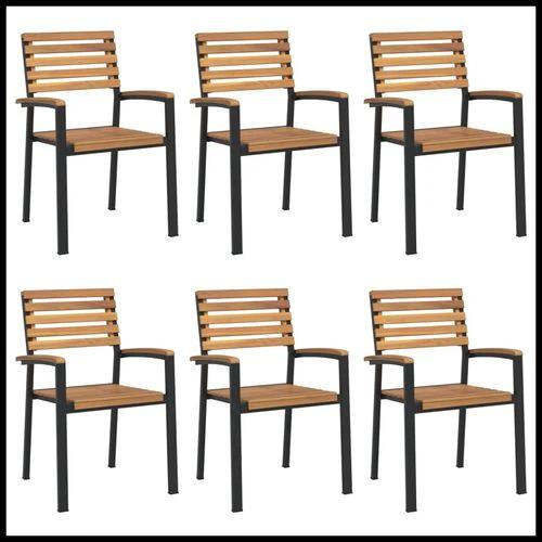 vidaXL vidaXL 9 Piece Garden Dining Set 200x90x75 cm Solid Acacia Wood and Powder-Coated Metal for Outdoor Family Meals - Garden Set