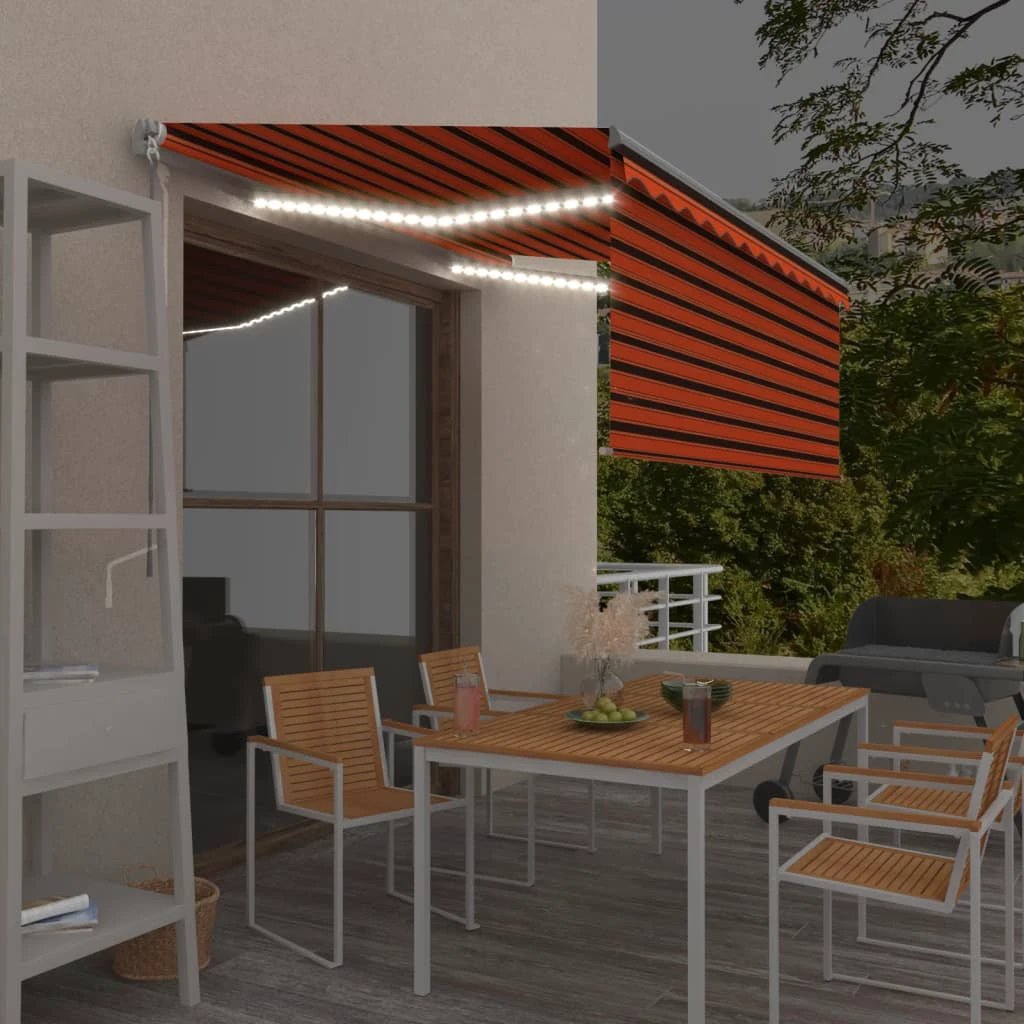 vidaXL VidaXL Retractable Awning 3x2.5m Blind LED Patio - Cover