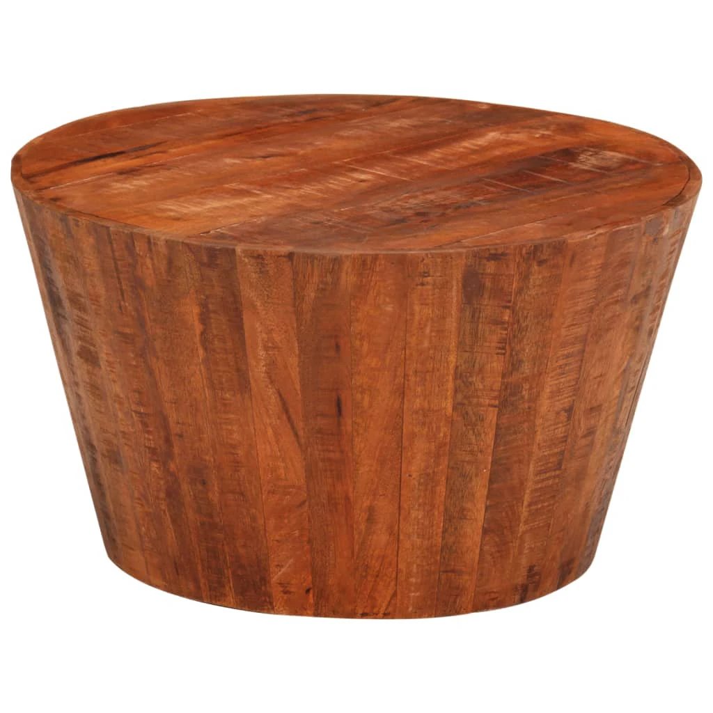 vidaXL Coffee Table Diameter 52 cm Height 30 cm Solid Mango Wood Rustic Centerpiece For Living Room by vidaXL