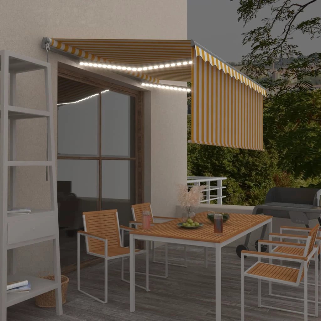 vidaXL VidaXL Retractable Awning 3x2.5m Blind LED Patio - Cover