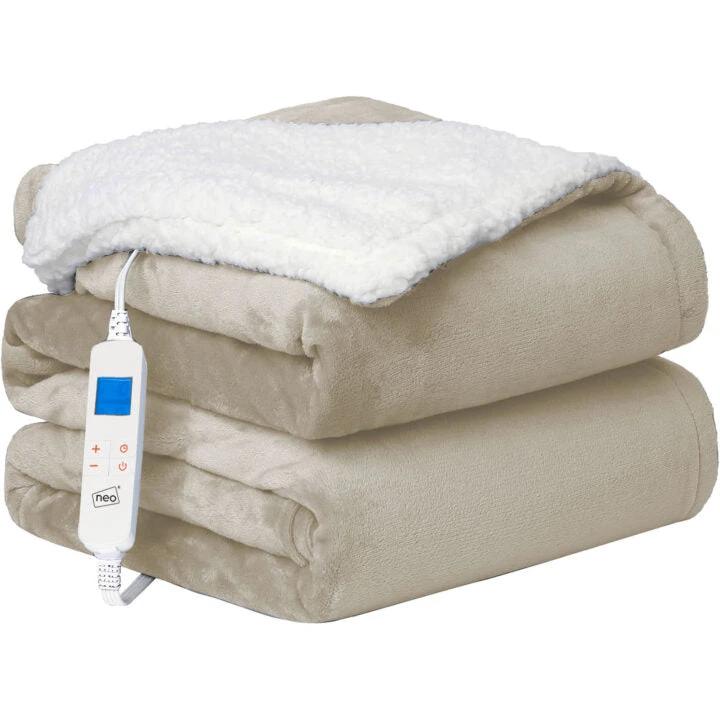 Neo Heated Throw Blanket 50x60 Inches Reversible Softness by Neo