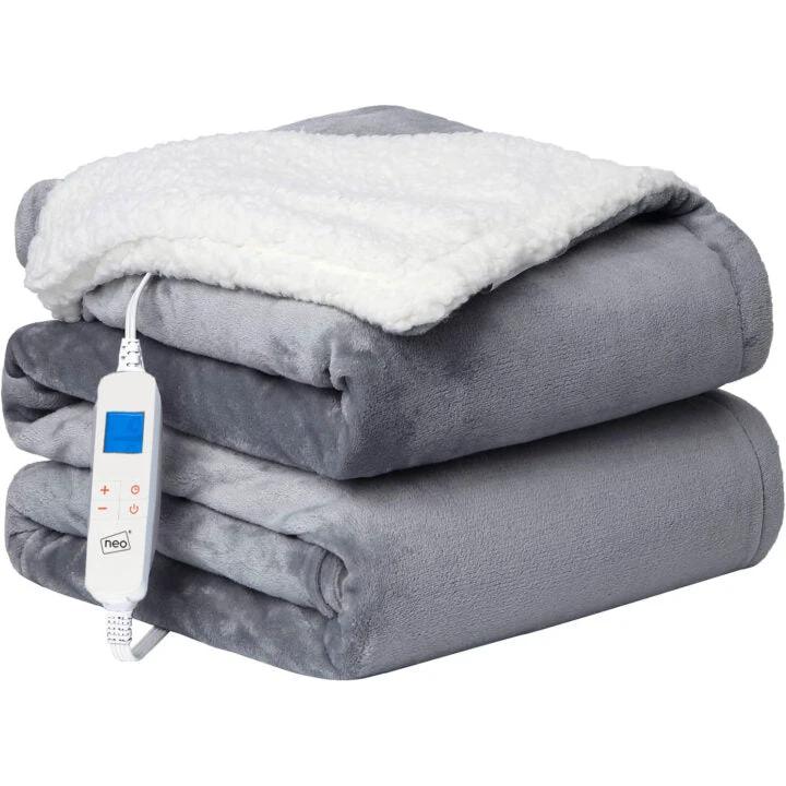 Neo Heated Throw Blanket 60x70 Inches Reversible for Cozy Comfort by Neo