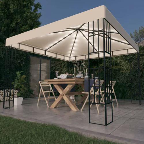 vidaXL vidaXL Gazebo 3x3 m with LED String Lights for Outdoor Gatherings and Shade - Gazebos