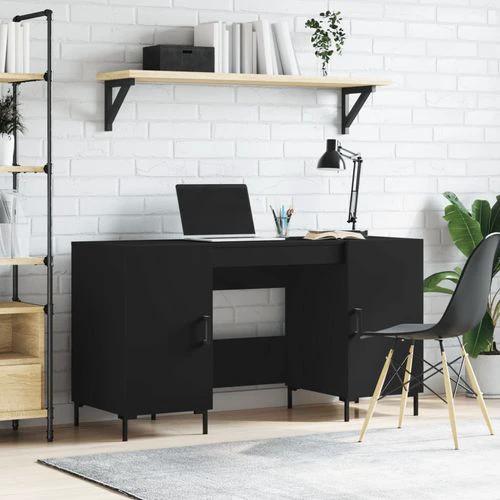 vidaXL Desk 140x50x75 cm Engineered Wood with Ample Storage for Home Office Use by vidaXL