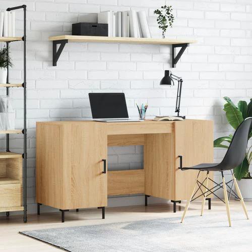vidaXL Desk 140x50x75 cm Engineered Wood with Ample Storage for Home Office Use by vidaXL