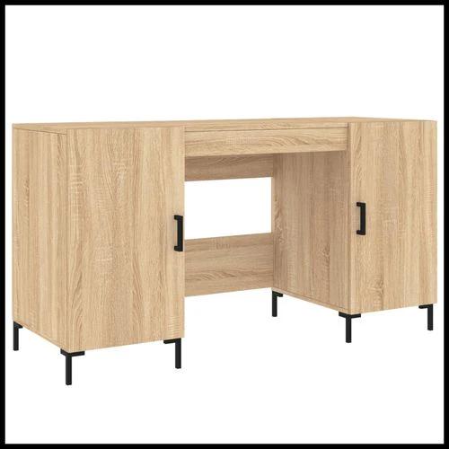 vidaXL Desk 140x50x75 cm Engineered Wood with Ample Storage for Home Office Use by vidaXL