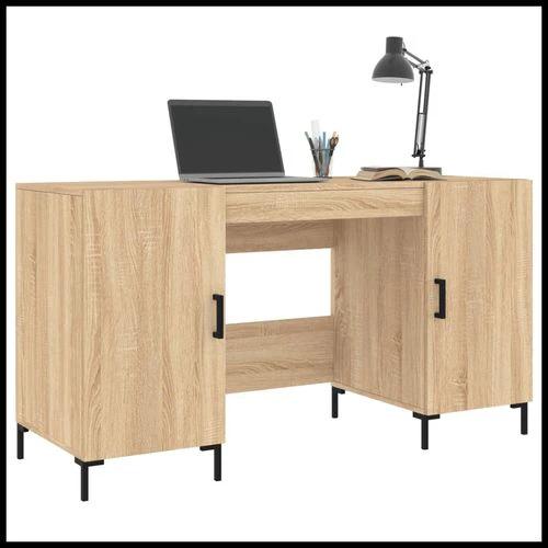 vidaXL Desk 140x50x75 cm Engineered Wood with Ample Storage for Home Office Use by vidaXL