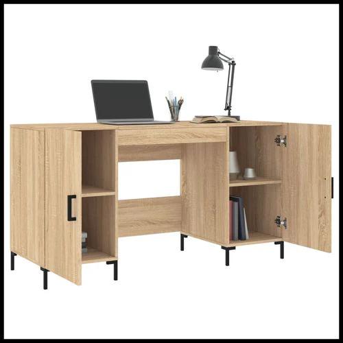 vidaXL Desk 140x50x75 cm Engineered Wood with Ample Storage for Home Office Use by vidaXL