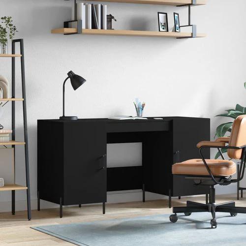 vidaXL Desk White 140x50x75 cm Engineered Wood with Ample Storage by vidaXL