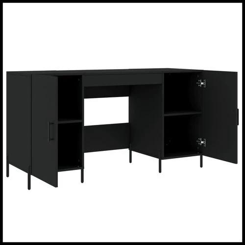 vidaXL Desk White 140x50x75 cm Engineered Wood with Ample Storage by vidaXL