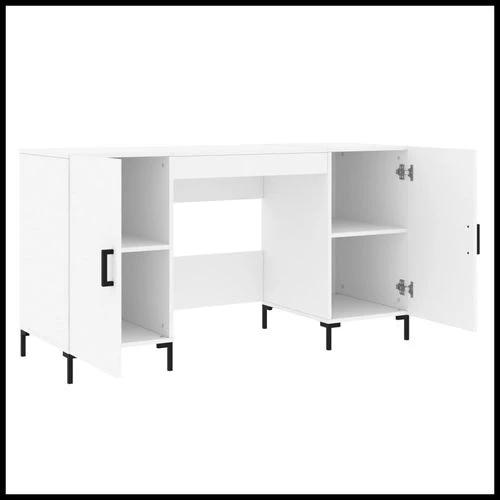 vidaXL vidaXL Desk 140x50x75 cm Engineered Wood with Ample Storage for Home Office Use - Uncategorized Desk
