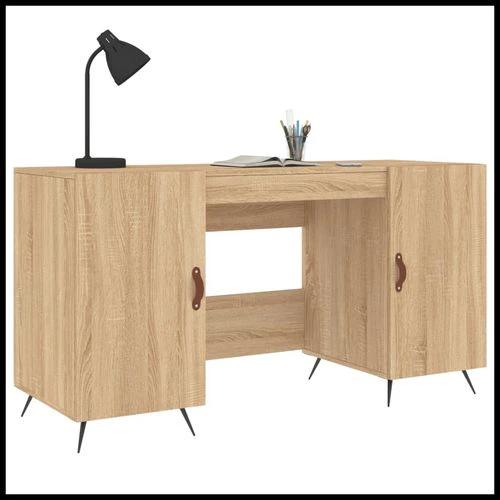 vidaXL vidaXL Desk 140x50x75 cm Engineered Wood with Ample Storage - Uncategorized Desk