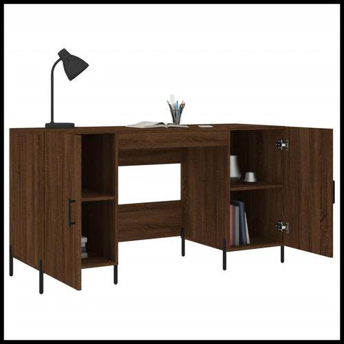 vidaXL vidaXL Desk White 140x50x75 cm Engineered Wood with Ample Storage - Uncategorized Desk