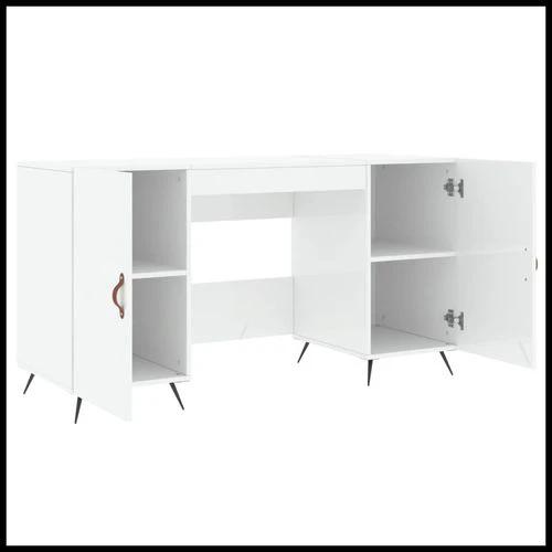 vidaXL Desk 140x50x75 cm Engineered Wood with Ample Storage by vidaXL