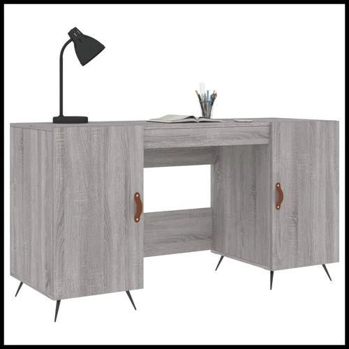 vidaXL Desk 140x50x75 cm Engineered Wood with Ample Storage by vidaXL