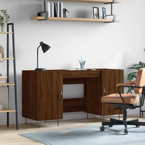 vidaXL Desk White 140x50x75 cm Engineered Wood with Ample Storage Unit by vidaXL
