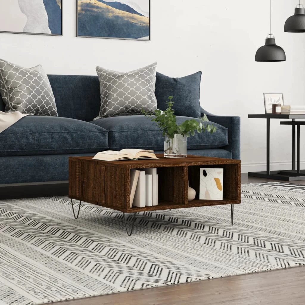 VidaXL Coffee Table 60x60x30 Engineered Wood Living Room by vidaXL