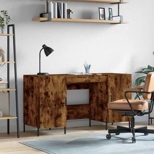 vidaXL Desk White 140x50x75 cm Engineered Wood with Ample Storage by vidaXL