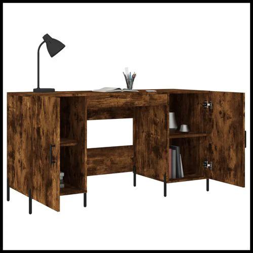 vidaXL vidaXL Desk White 140x50x75 cm Engineered Wood with Ample Storage - Uncategorized Desk