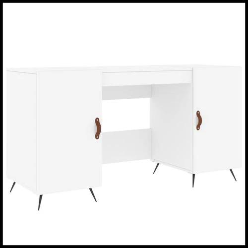 vidaXL Desk 140x50x75 cm Engineered Wood with Ample Storage by vidaXL