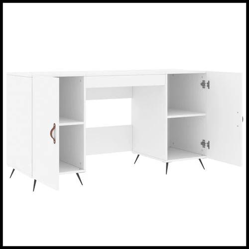 vidaXL Desk 140x50x75 cm Engineered Wood with Ample Storage by vidaXL